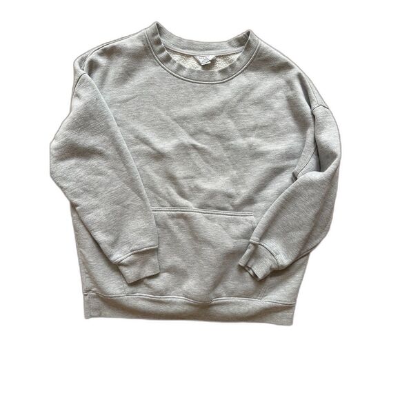 Danskin Ladies' Oversized Crewneck with Pocket, Gray, Medium - Athleisure, Comfy - Picture 1 of 3